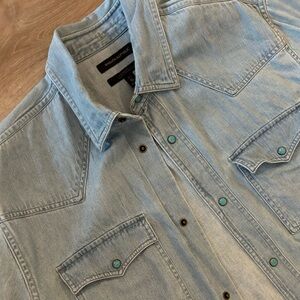 Banana Republic Men’s Soft Denim Western Inspired Shirt